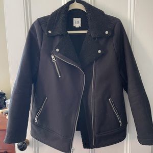 Gap Sherpa lined moto jacket